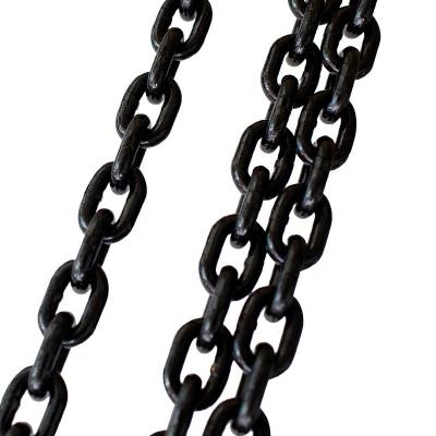 China Excellent Performance Chain Industrial Alloy Steel G80 Traction Elevator Chain Hoist Hoist Chain Sling With Hook for sale