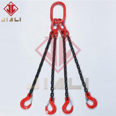 China Heavy Industry Chain Sling 80 Manganese Steel Crane Lifting Sling Hoisting Hook And Chain Link for sale