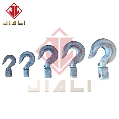 China Smooth surface new arrive primary color of steel cutout forging electric crane hook lifting rigging rigging accessories for sale