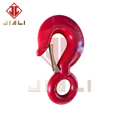 China Pitch Best Custom Red Forging Forming Steel Hook Lift For Truck With High Strength For Clamp And Hoisting Rigging for sale