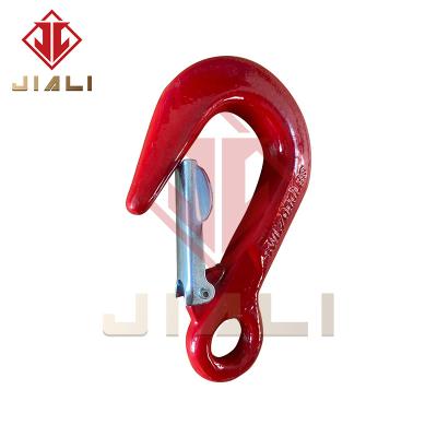 China Hot Sale Custom Red Sling Forging Forming Steel Lifting Hook For Backhoe Loader With High Strength For Sling And Lifting Rigging for sale