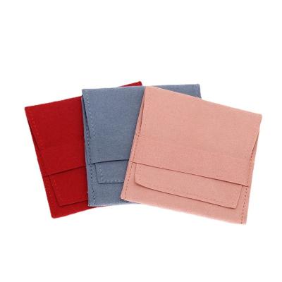 China Classic Custom Small Microfiber Velvet Pouch Dustproof Color Bag For Jewelry for sale