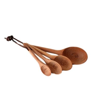 China Sustainable Natural Wood Cooking Measuring Cup Doser For Scoop Ground Coffee Beans Sprinkle Spiece Doser for sale