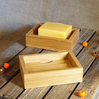 China Modern Eco-Friendly Nil Natural Bamboo Wooden Soap Dish Waste Soap Holder Bamboo Soap Dish Holder for sale