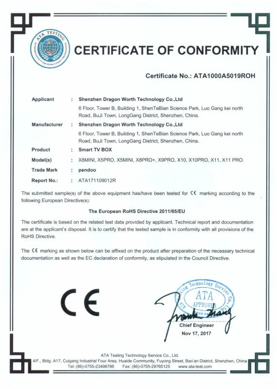 CE - Shenzhen P&y Technology Co., Ltd.