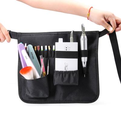 China Adjustable Black Oxford Cloth Waist Storage Tool Bag For Women Manicure Nail Supplies for sale