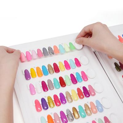 China Fashionable 120 Color Card Chart Template Nail Gel Color Display Book Dedicated Painting Nail Art Manicure Tools for sale