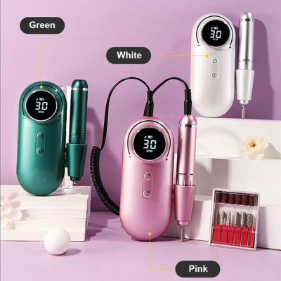 China Professional Electric Nail Pedicure Foot File 30000 RPM Portable Portable Electric Nail Drill Machine for sale