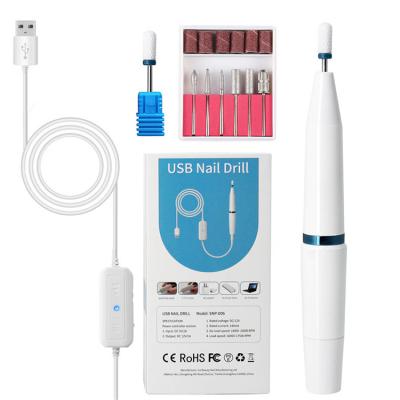 China Portable White Color Electric Folder Nail Drill Manicure Kit 20000rpm E Forming Nails Tool for sale