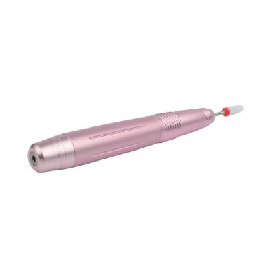 China Portable USB Attach Pink Portable Nail Drill Machine 18000rpm With Drill Bit Set For Nail Care for sale