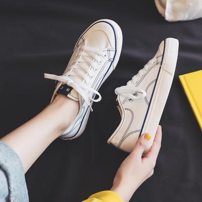 China New Summer Trend Fashion Canvas Comfortable Breathable Casual Sports Women's Running Shoes Shape Women Walking Style Shoes for sale