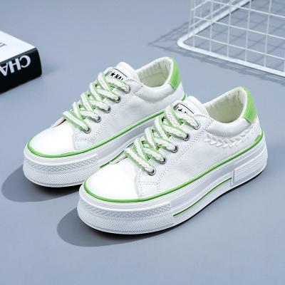 China 2023 Fashion Summer Women Canvas Shoes Breathable Casual Panel New Trend Shoes Soft-soled Summer White Shoes for sale