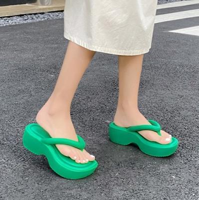 China Original Cheap Color Slipper Fashion Trend Muti Summer Women EVA Thick Soled Shoes Casual Flip Flops Slippers for sale