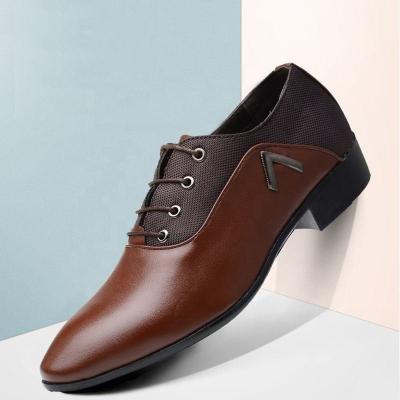 China Light Large Size 38-48 Hot Selling Men Leather Dress Shoes Pointed Toe Fashion Wedding Shoes for sale