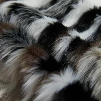 China Unique Multicolor Auto Upholstery Long Pile Jacquard Faux Fur Fabric ( for sale