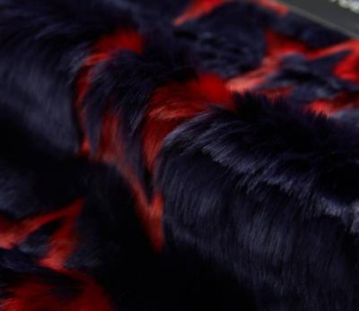 China Auto Upholstery Style Colorful Pressed Pile Jacquard Stripe Design Plush Faux Fur Fabrics OEM Long Your for sale