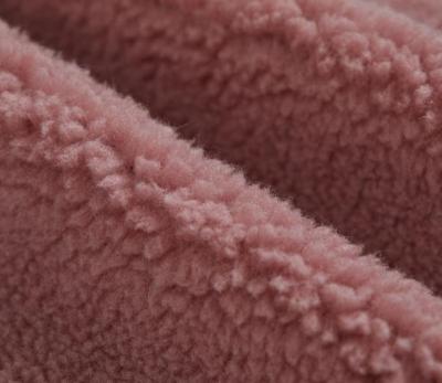 China Auto Upholstery Faux Fur Fabrics Chat Short Color Sherpa Fleece Polyester Pink 107Shipping & Handling 38SSD 58/60