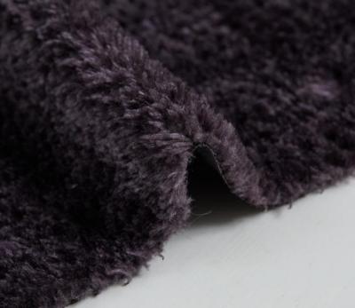 China Good Auto Upholstery Purple Color Polyester Knitted Faux Fur Fabrics Textile Home Garment Auto Upholstery Toy for sale