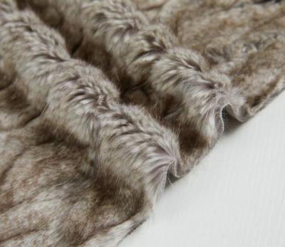 China Auto Upholstery Light Curly Soft Mixed Color Hand Feeling Short Pile Faux Fur Fabrics OEM Any Design for sale