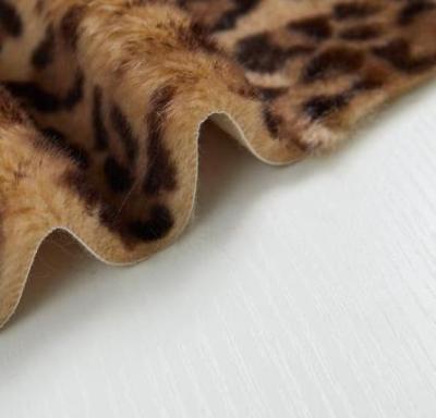 China Good Leopard Auto Print Upholstery Hand Feeling Short Pile Faux Fur Fabrics OEM Any Design 129Shipping & Handling 38SSD 58/60