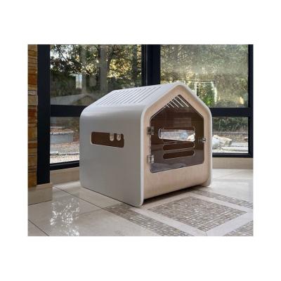 China Breathable Modern wooden handmade kennel with door pet kennel fashion dog bed for sale