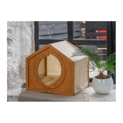 China Breathable Large Interior Custom Wood Dog House Modern Cat House for sale