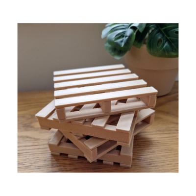 China Sustainable Mini tray wooden quirky cup holder set of four for sale