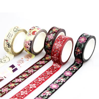 China Waterproof Custom Copy Colored Decoration Adhesive Paper Masking Custom Printed Washi Tape for sale