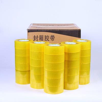 China Waterproof Most Popular Strong Transparent Yellow BOPP Packing Tape For Sealing Cartons for sale