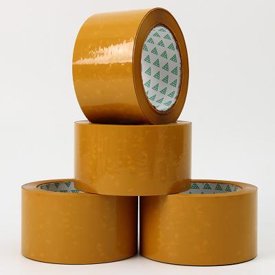 China Carton Waterproof Yellow Rubber Sealing Glue Printed Bopp Packing Tape Custom Logo for sale