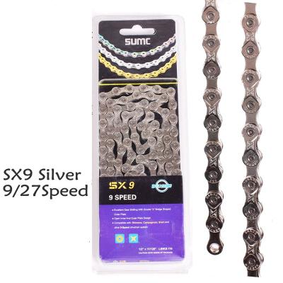 China alloy & Steel SUMC SX 9/10/11/12Speed ​​MTB Mountain Bike Bicycle Ribbon Chain With Missing Link For Bicycle Parts for sale