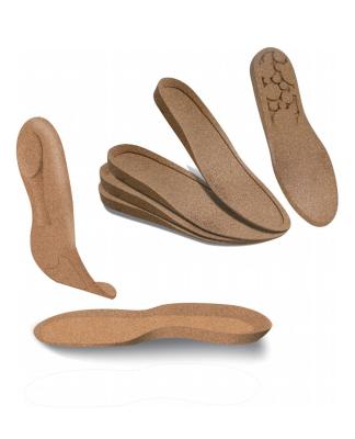 China Sweat Absorbing Cork Insole Cork Shoe Inserts Eco-Friendly Comfortable for sale