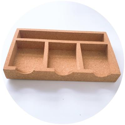 China Natural Cork Desk Tray Cork Desk Organizer Home Office Storage for sale