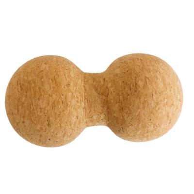 China Portable Natural Cork Peanut Roller Yoga Massage Balls For Back Muscles for sale