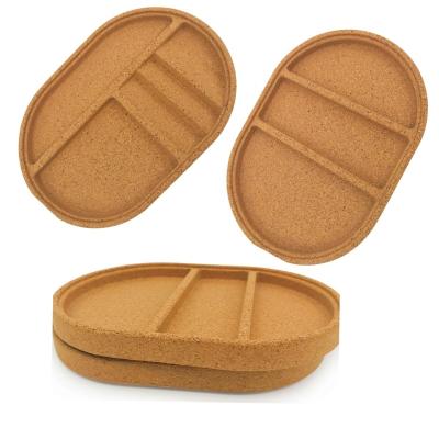 China Cork Desk Tray Set Storage Cork Accessory Tray Box Storing Jewelry for sale