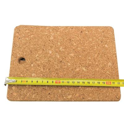 China Eco Rectangular Cork Table Mats Corkboard Hot Pads Trivets Safe Healthy for sale