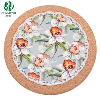 Китай Custom Ceramic Pot Holder Anti-Slip Promotion Gift Cork Placemats продается