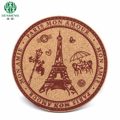 China Natural Hot Sale Custom Logo and Size Wholesale Cork Coasters zu verkaufen