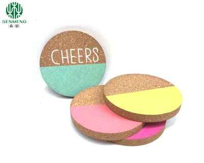 China Wholesale Custom Logo Eco Friendly Natural Round Cork Coaster zu verkaufen