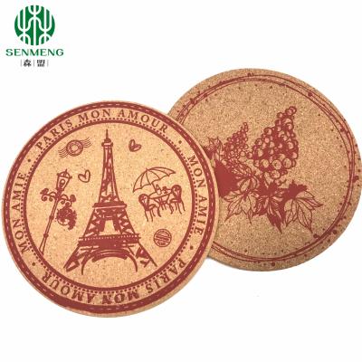 China Hot Sale Factory Price Custom Size Cork Coaster Resistant Cork Cup Mats zu verkaufen