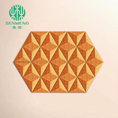 China Natural Cork Wall Tiles Premium Quality Heat Insulation Cork wall Panels for sale