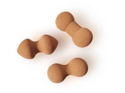 China OEM Antislip Yoga Cork Massage Peanut Balls Roller Eco Friendly for sale