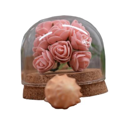 China ISO9001 Small Borosilicate Glass Dome Cork Base Eco Friendly for sale