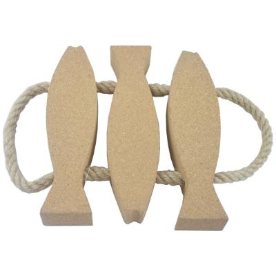 China Durable Decorative Cork Fish Trivet Heat Insulalation for sale