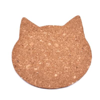 China FDA Natural Cork Coasters Cat Cloud Shape OEM for sale