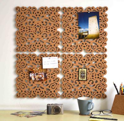 China Notiz Pin Board Cork Notice Boards für die Küchen-Höhle geschnitzt 12*12in 500pcs zu verkaufen