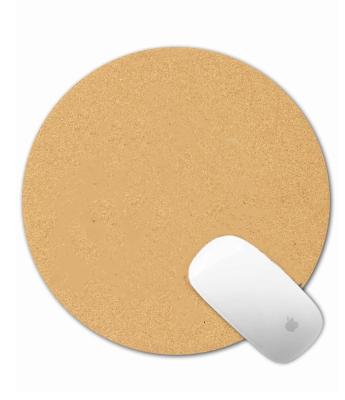 China Dia 21cm Round Cork Mouse Pads Biodegradable Antiskid Custom LOGO for sale