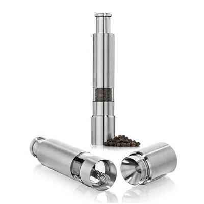 China Hot Sale Wholesale Stocked Spice Grinder Cheap Grinder, Stainless Steel Salt Pepper Grinder for sale