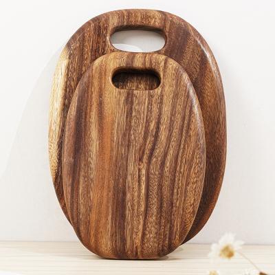 China Viable acacia wood cutting board, wooden kitchen choppers for meat, cheese, bread for sale