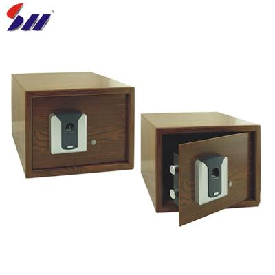 China Wholesale Wooden Grain Cheap Hotel Metal Electronic Money Digital Safe Box for sale